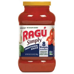 Ragu Simply No Sugar Added Traditional Sauce 24 oz