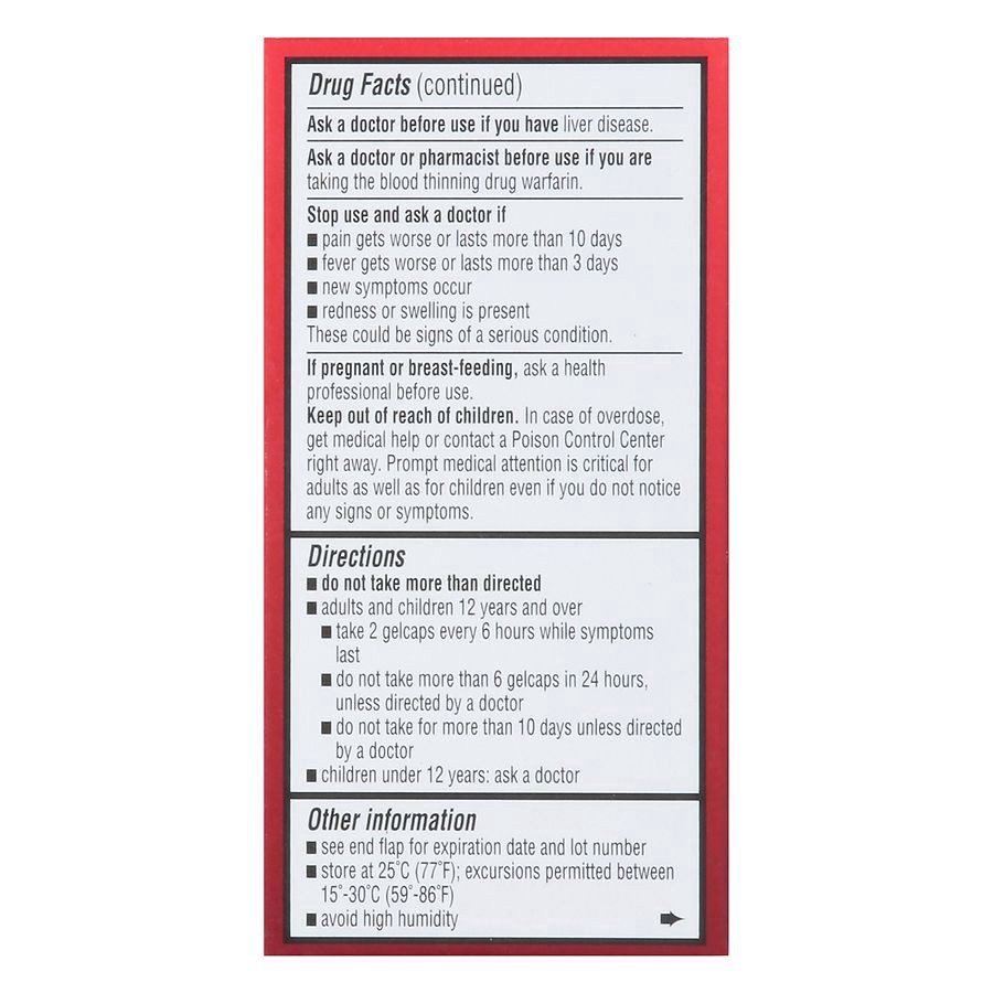 slide 4 of 5, Walgreens Extra Strength Pain Reliever Acetaminophen Gelcaps 500Mg, 50 ct