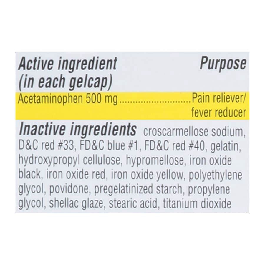 slide 2 of 5, Walgreens Extra Strength Pain Reliever Acetaminophen Gelcaps 500Mg, 50 ct