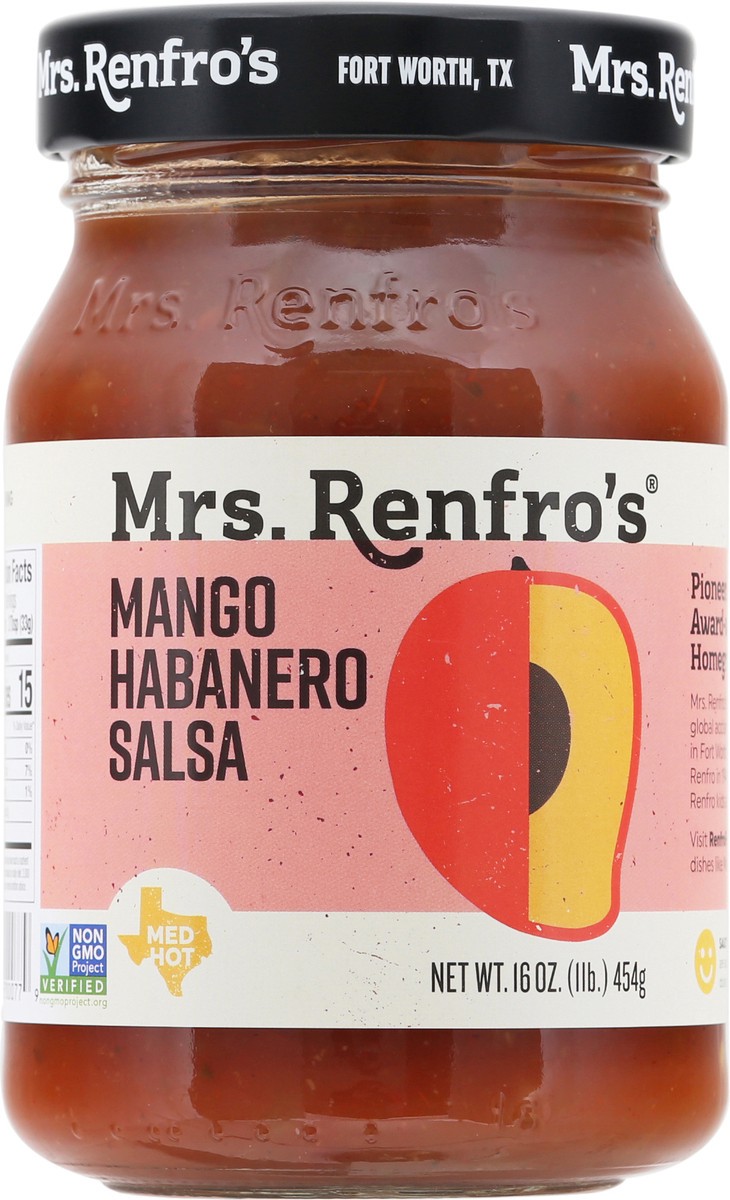 slide 1 of 12, Mrs. Renfro's Medium Hot Mango Habanero Salsa 16 oz, 16 oz