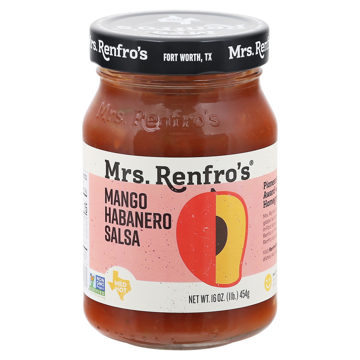 slide 1 of 4, Mrs. Renfro's Mango Habanero Salsa 16oz, 