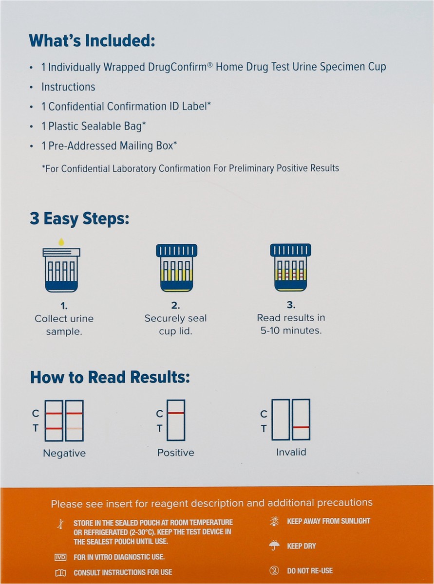 slide 6 of 9, DrugConfirm 7 Drugs Home Drug Test 1 ea, 1 ct
