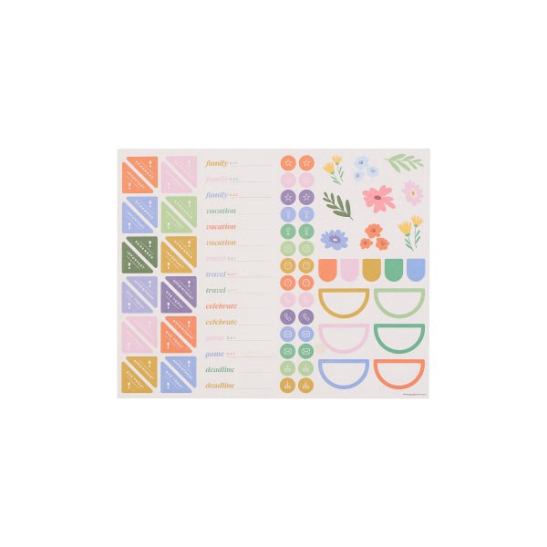 slide 6 of 10, 2026 Happy Planner 12-Month Desk Calendar, 22"" x 17"", Color Beat, January To December, CD00212002, 1 ct