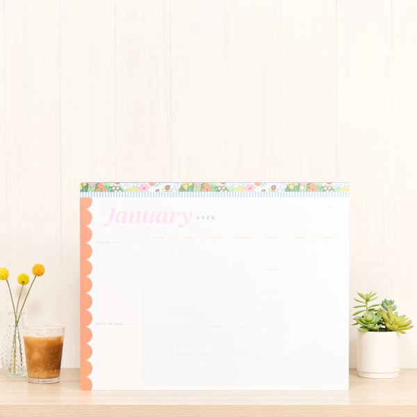 slide 7 of 10, 2026 Happy Planner 12-Month Desk Calendar, 22"" x 17"", Color Beat, January To December, CD00212002, 1 ct