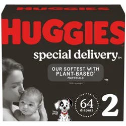 Huggies Special Delivery Hypoallergenic Baby Diapers, Fragrance Free, Size 2, 64 Ct