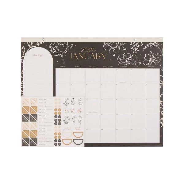slide 8 of 10, 2026 Happy Planner 12-Month Desk Calendar, 22"" x 17"", Mod Silhouette, January To December, CD00212003, 1 ct