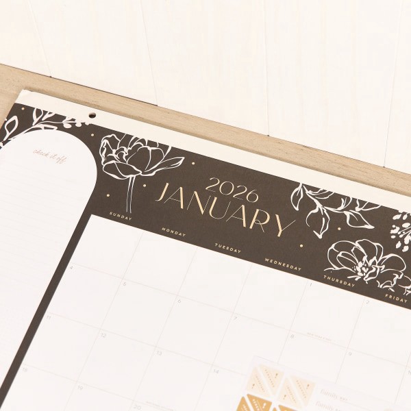 slide 3 of 10, 2026 Happy Planner 12-Month Desk Calendar, 22"" x 17"", Mod Silhouette, January To December, CD00212003, 1 ct