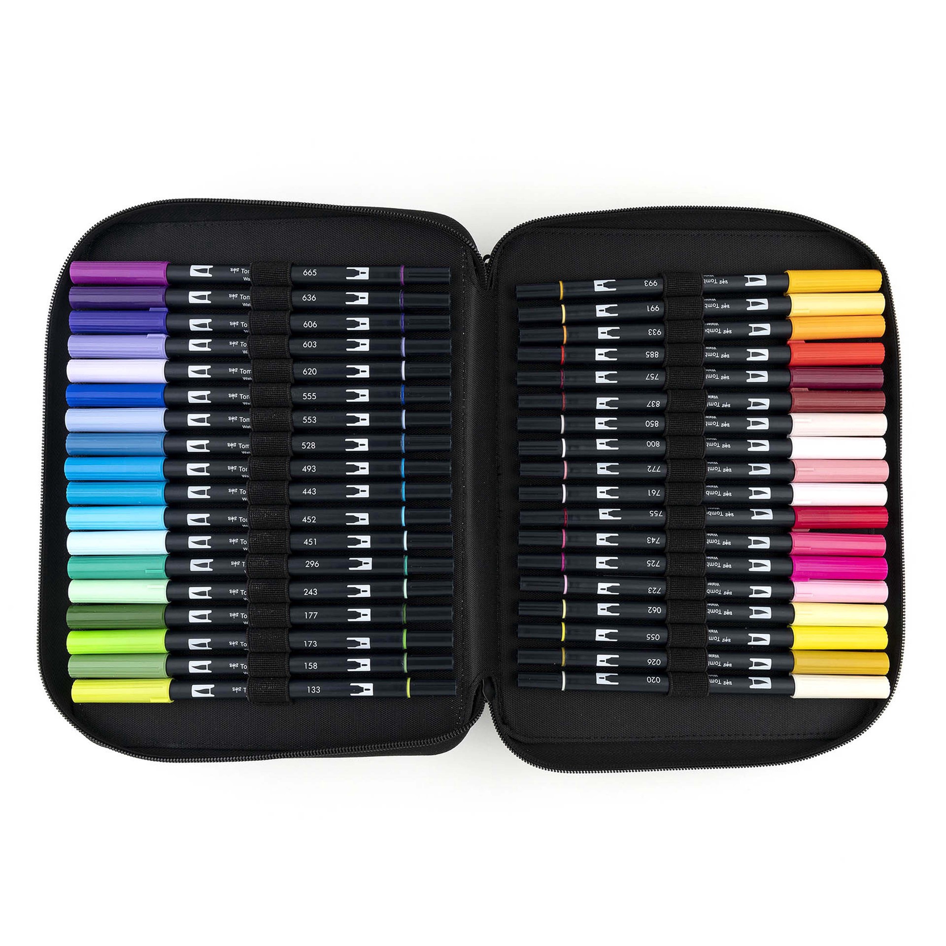 slide 3 of 9, Tombow Dual Brush Pen & Marker Case Set, 10.5 in x 8.2 in x 2.5 in