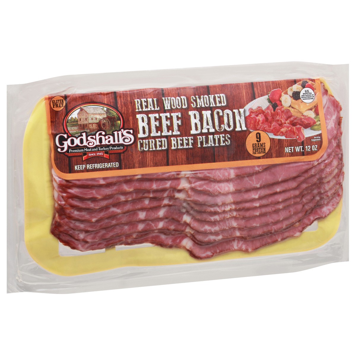 slide 2 of 9, Godshall's Beef Bacon, 12 oz