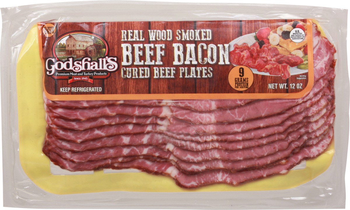 slide 1 of 9, Godshall's Beef Bacon, 12 oz