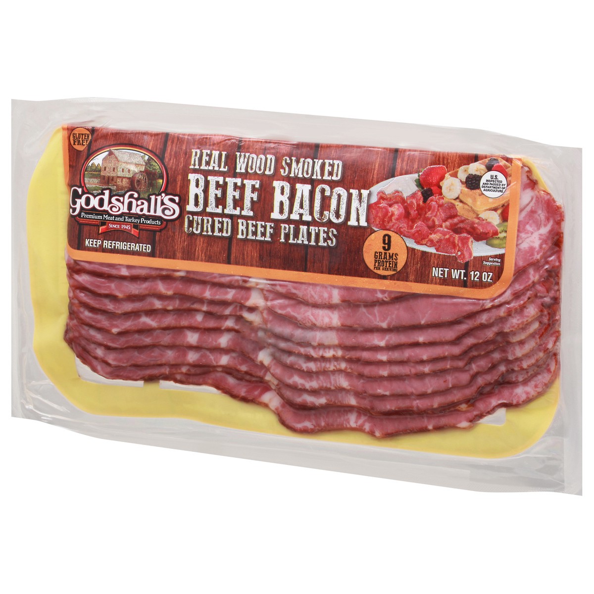 slide 7 of 9, Godshall's Beef Bacon, 12 oz