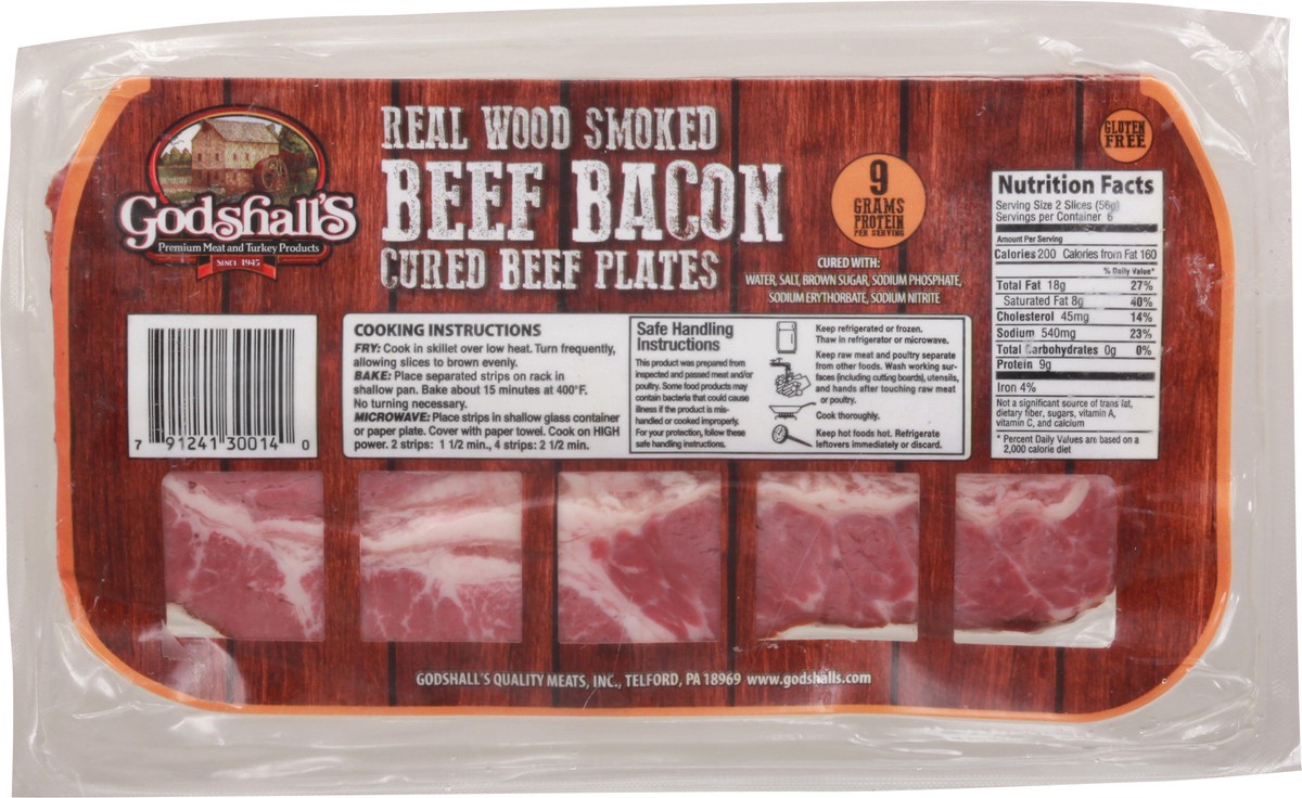 slide 9 of 9, Godshall's Beef Bacon, 12 oz