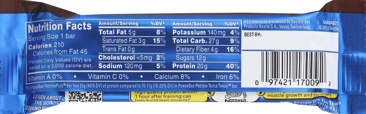 slide 6 of 6, PowerBar Chocolate Crisp Bar, 2.15 oz