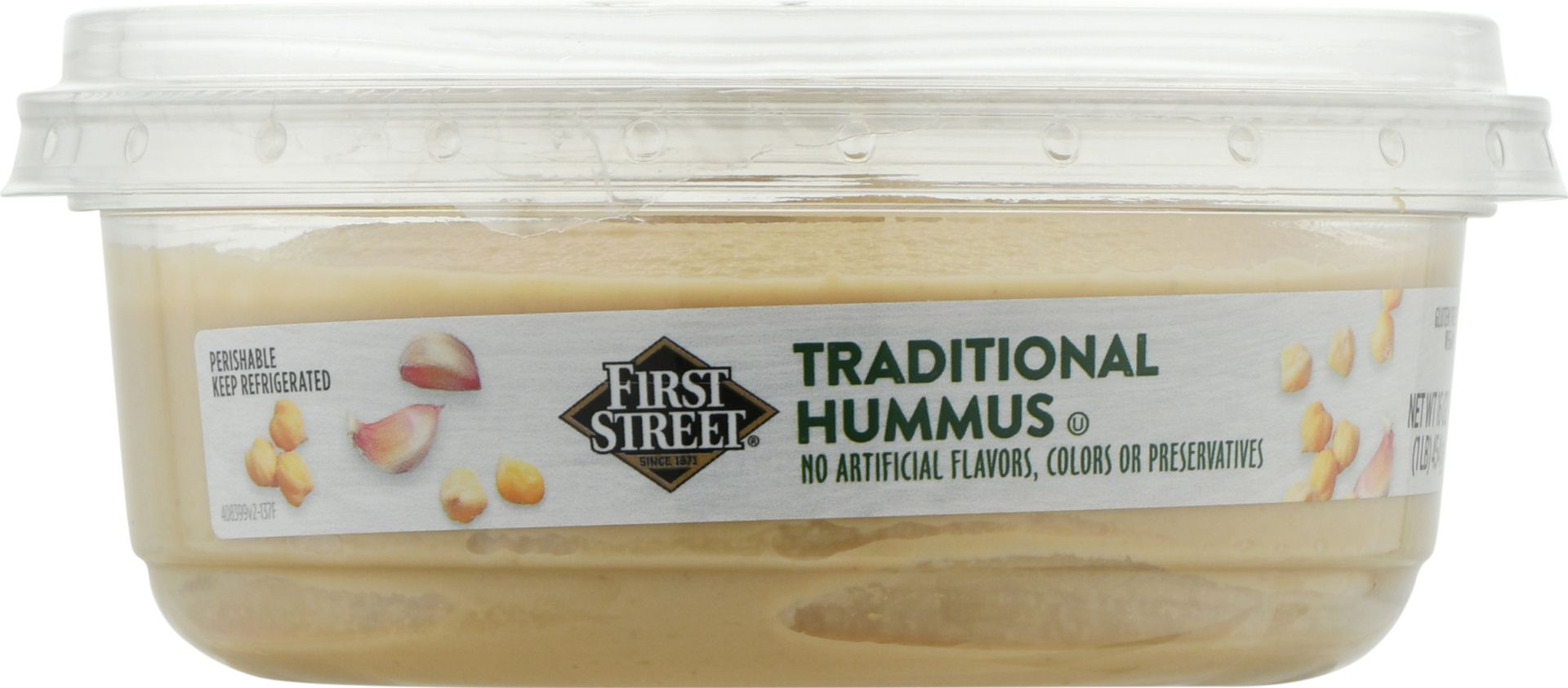 slide 1 of 1, First Street Traditional Hummus, 16 oz