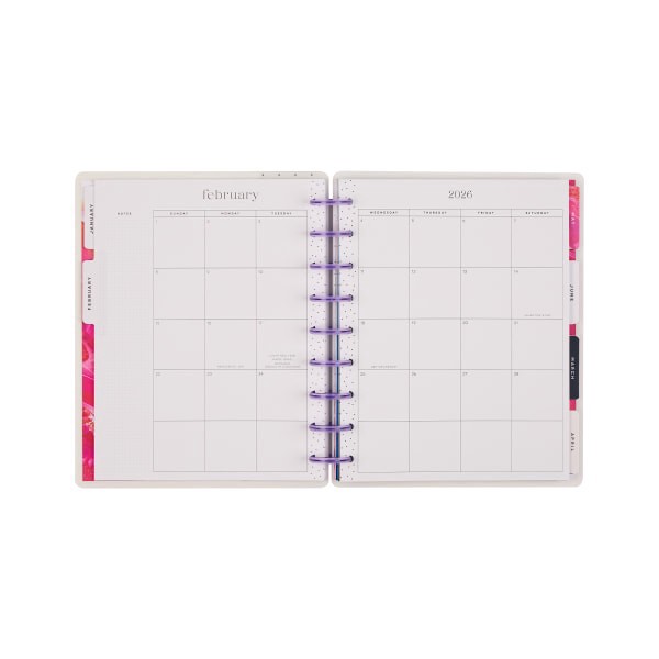 slide 2 of 10, 2026 Happy Planner Monthly/Weekly Classic Disc Bound Planner, 7"" x 9-1/4"", Fluid Fusion, January To December, PD0076C014, 1 ct