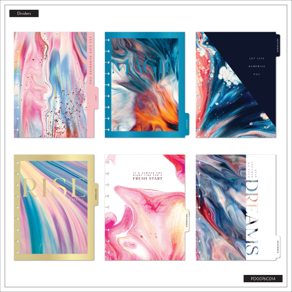 slide 6 of 10, 2026 Happy Planner Monthly/Weekly Classic Disc Bound Planner, 7"" x 9-1/4"", Fluid Fusion, January To December, PD0076C014, 1 ct