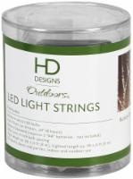 slide 1 of 1, HD Designs Outdoors 20-Foot LED Light String with Timer, 20 ft