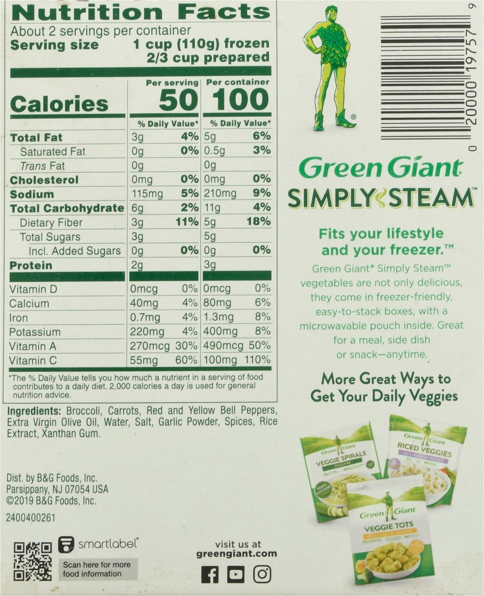 slide 2 of 13, Green Giant Simply Steam Lightly Sauced Antioxidant Blend 7 oz, 7 oz