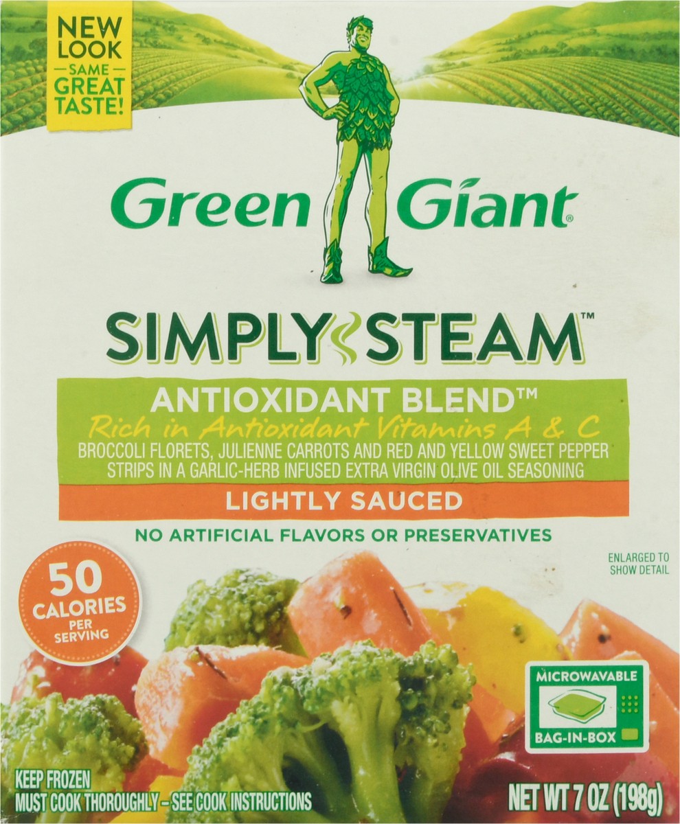 slide 3 of 13, Green Giant Simply Steam Lightly Sauced Antioxidant Blend 7 oz, 7 oz