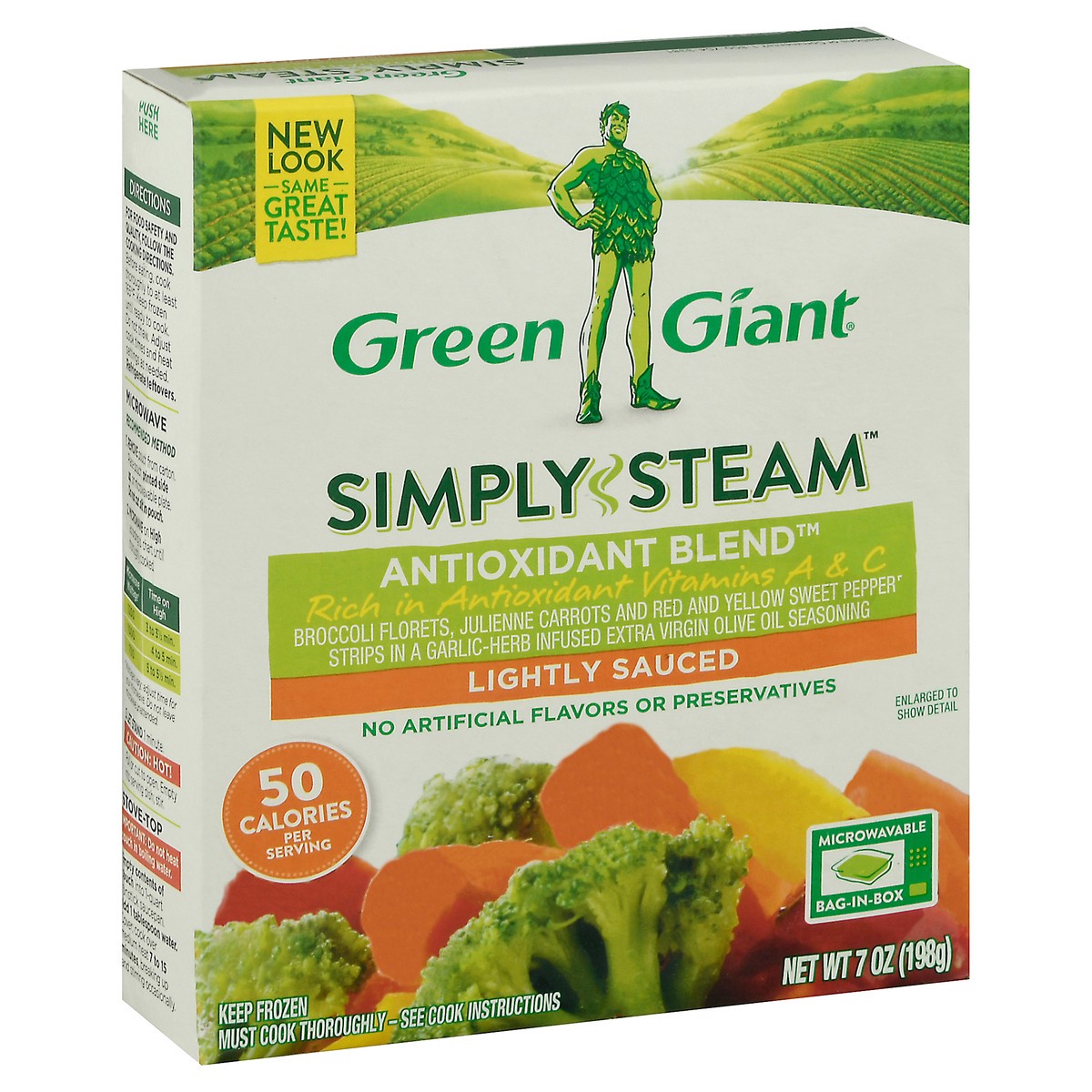 slide 13 of 13, Green Giant Simply Steam Lightly Sauced Antioxidant Blend 7 oz, 7 oz