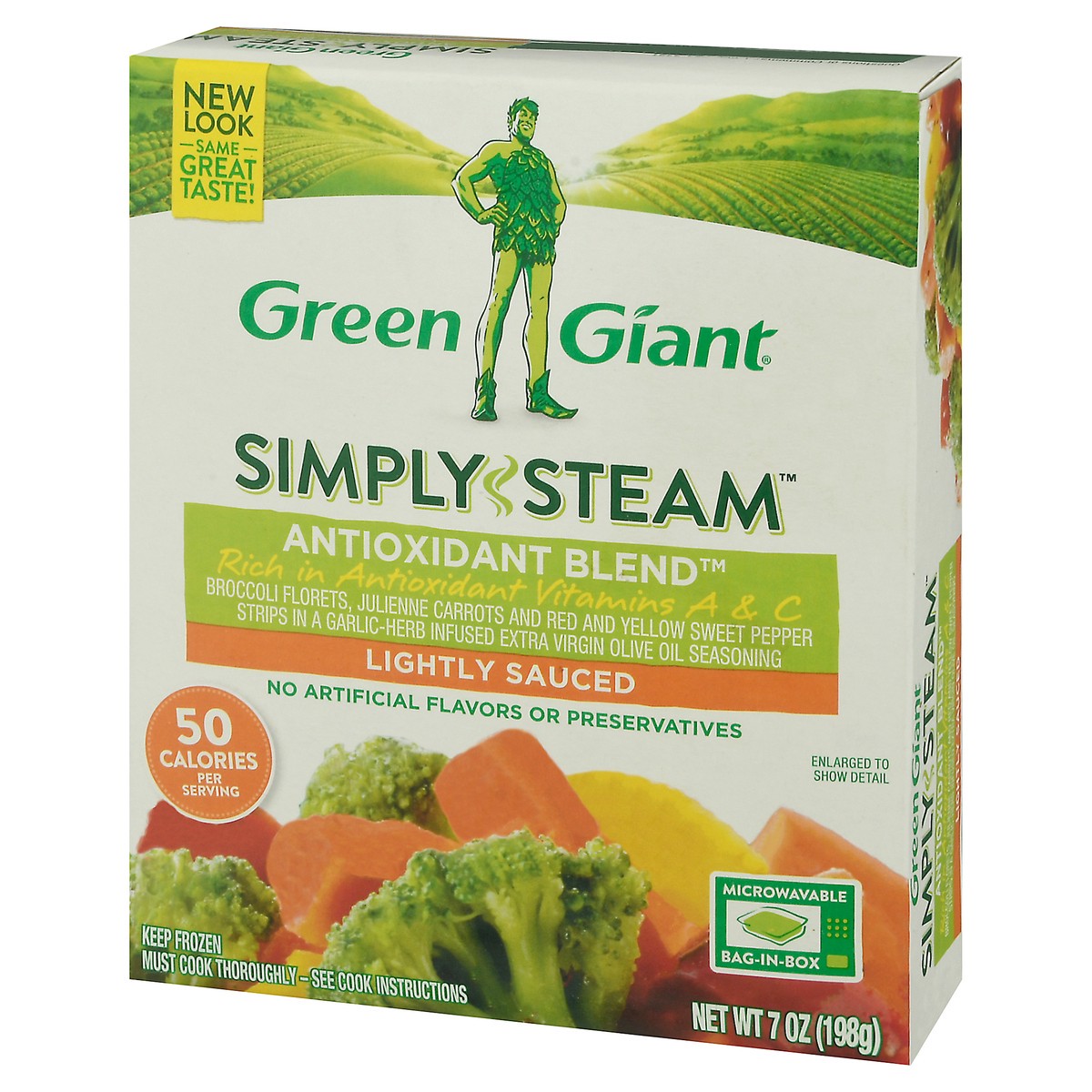 slide 7 of 13, Green Giant Simply Steam Lightly Sauced Antioxidant Blend 7 oz, 7 oz