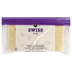 Publix Cheese Slices, Swiss - 16 oz