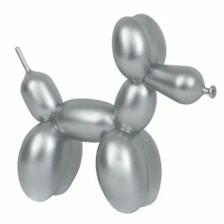 Unique Dog Balloon Weight Silver 1 Count