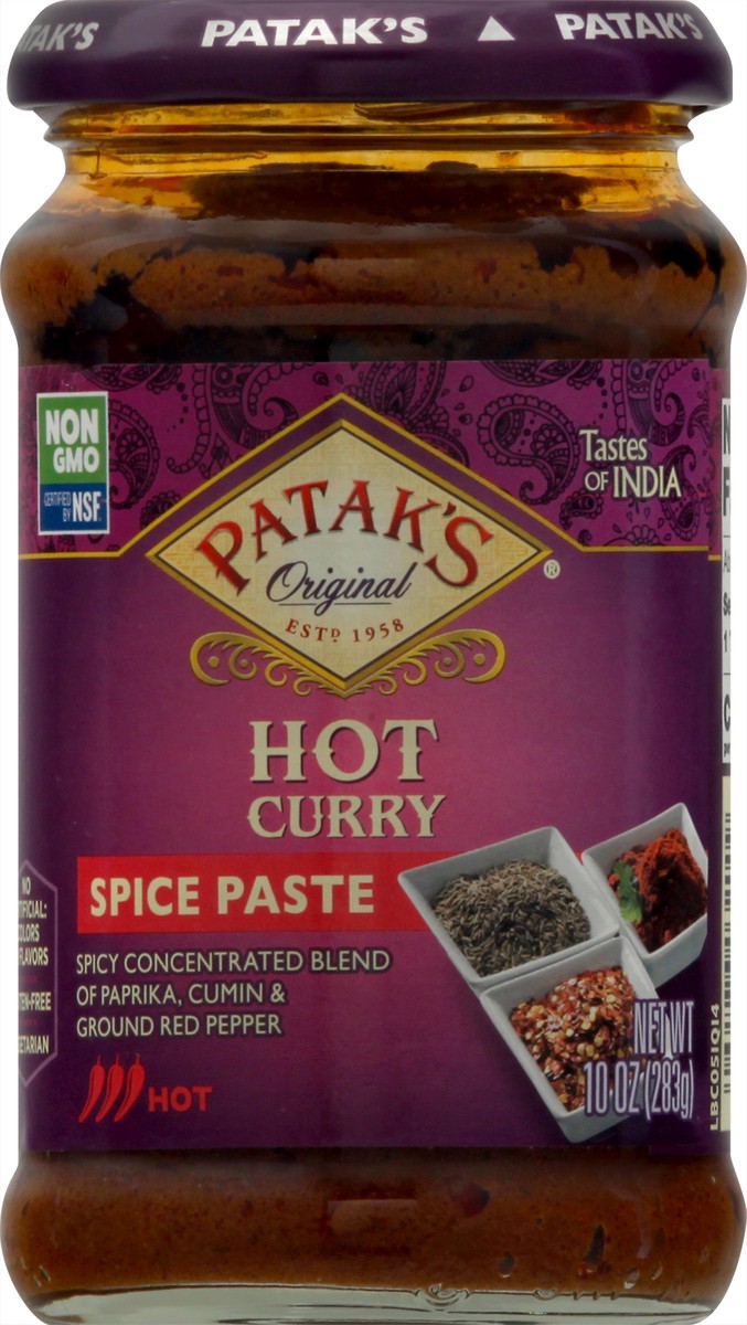 slide 13 of 13, Patak's Hot Curry Spice Paste 10 oz, 10 oz