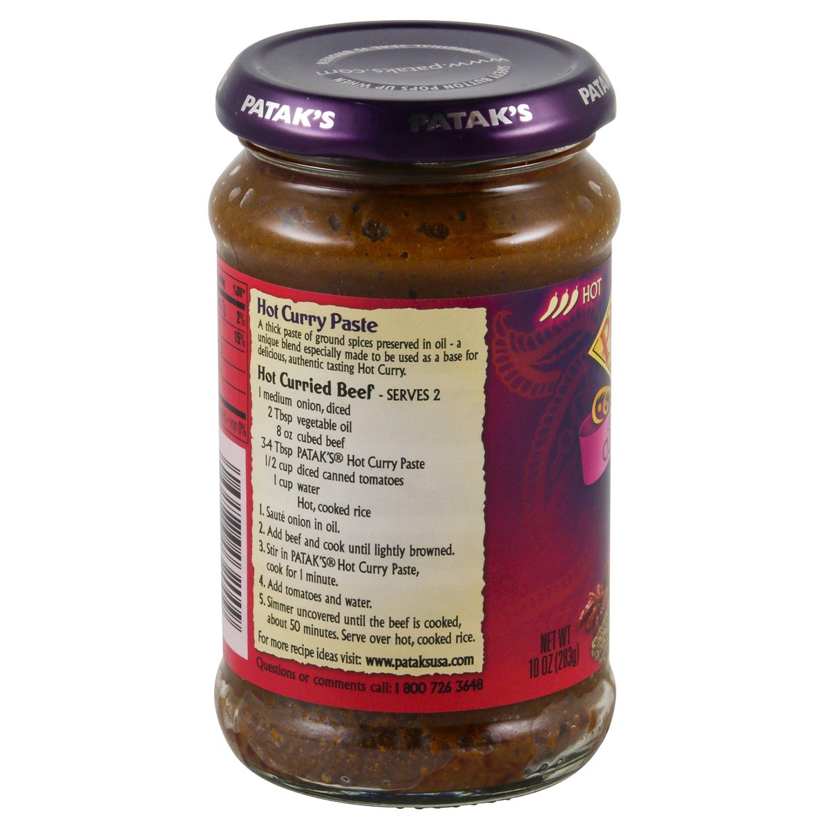 slide 4 of 4, Patak's Hot Curry Paste, 12.3 oz