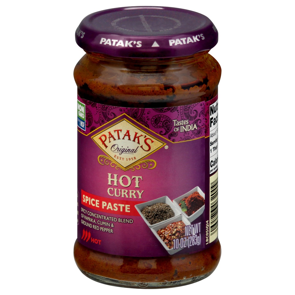 slide 9 of 13, Patak's Hot Curry Spice Paste 10 oz, 10 oz