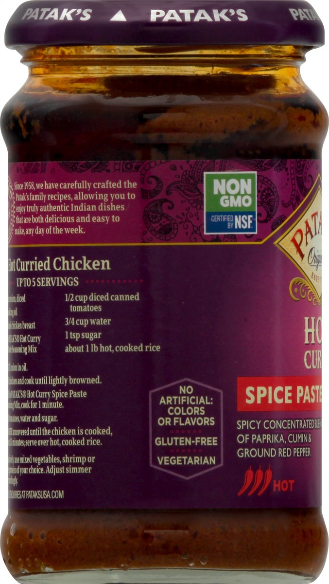 slide 10 of 13, Patak's Hot Curry Spice Paste 10 oz, 10 oz