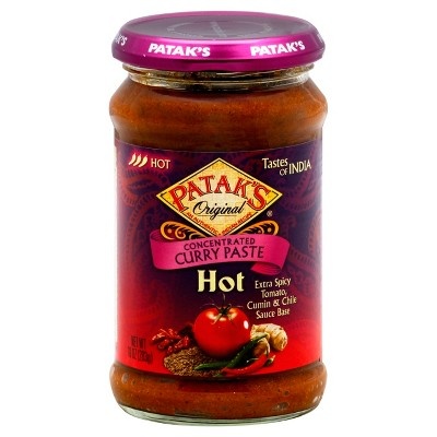 slide 1 of 4, Patak's Hot Curry Paste, 12.3 oz