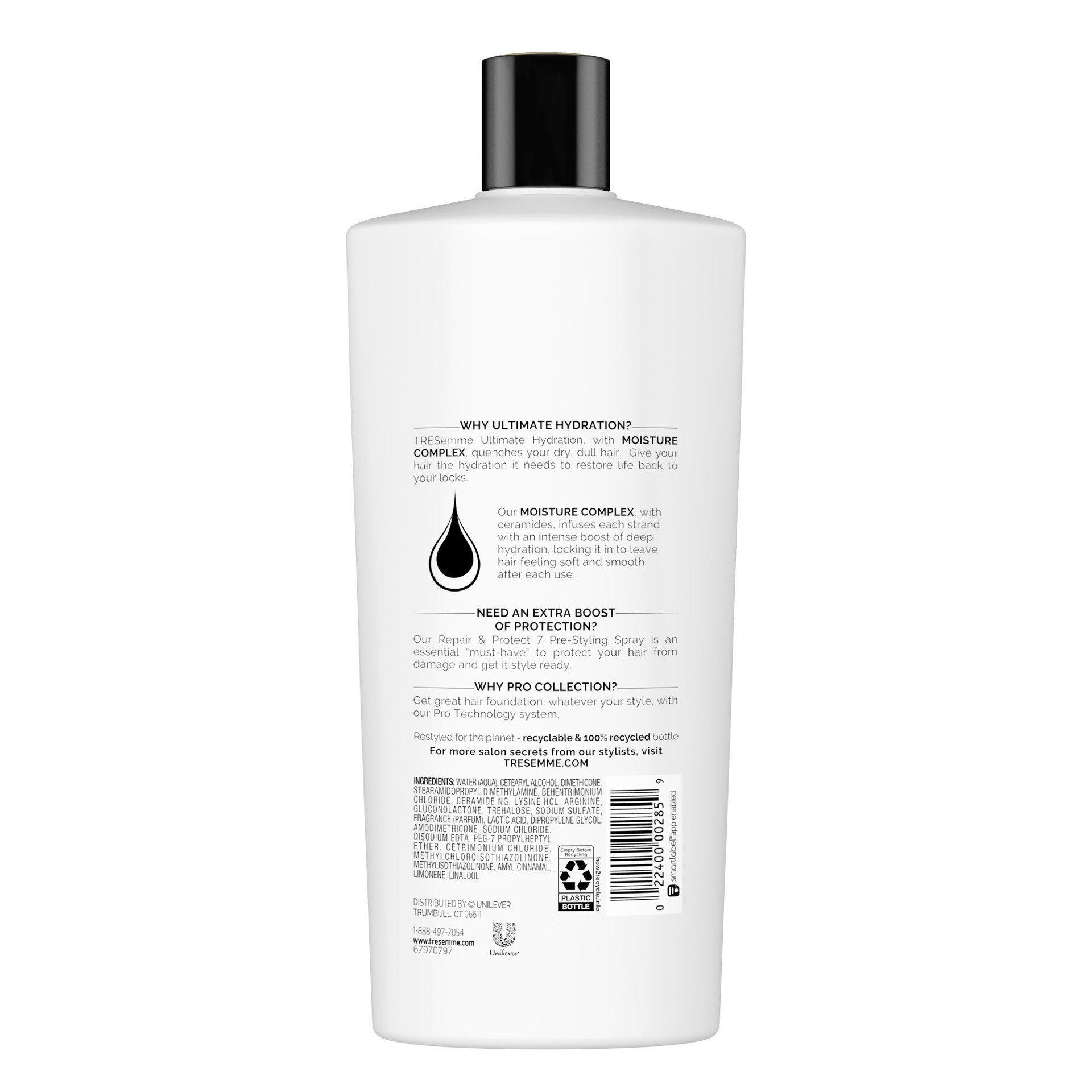 slide 4 of 4, TRESemmé Conditioner Ultimate Hydration, 22 oz, 22 fl oz