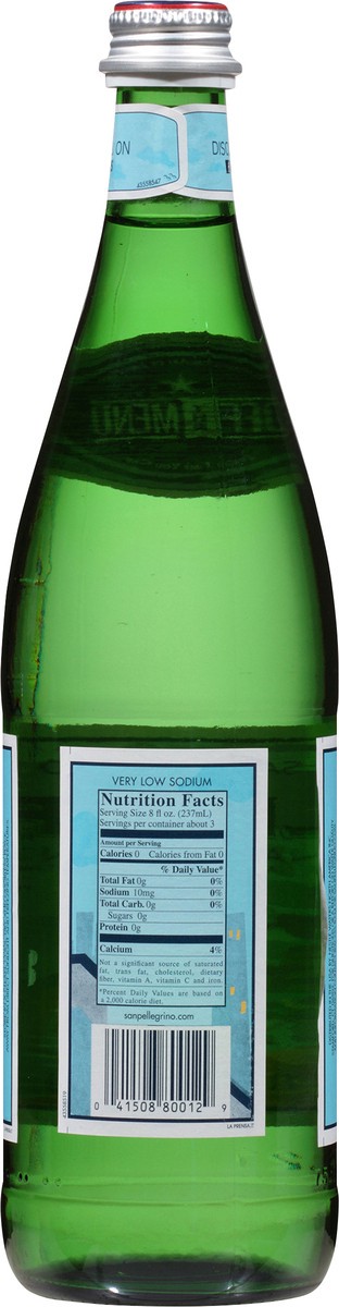 slide 3 of 5, S.Pellegrino Sparkling Natural Mineral Water, 25.3 Fl Oz Glass Bottle, 25.3 oz