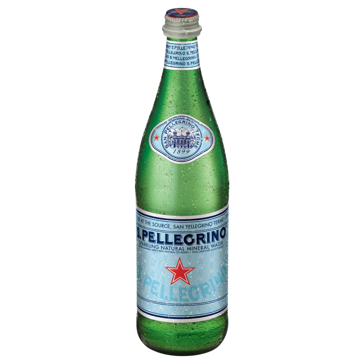 slide 1 of 5, S.Pellegrino Sparkling Natural Mineral Water, 25.3 Fl Oz Glass Bottle, 25.3 oz