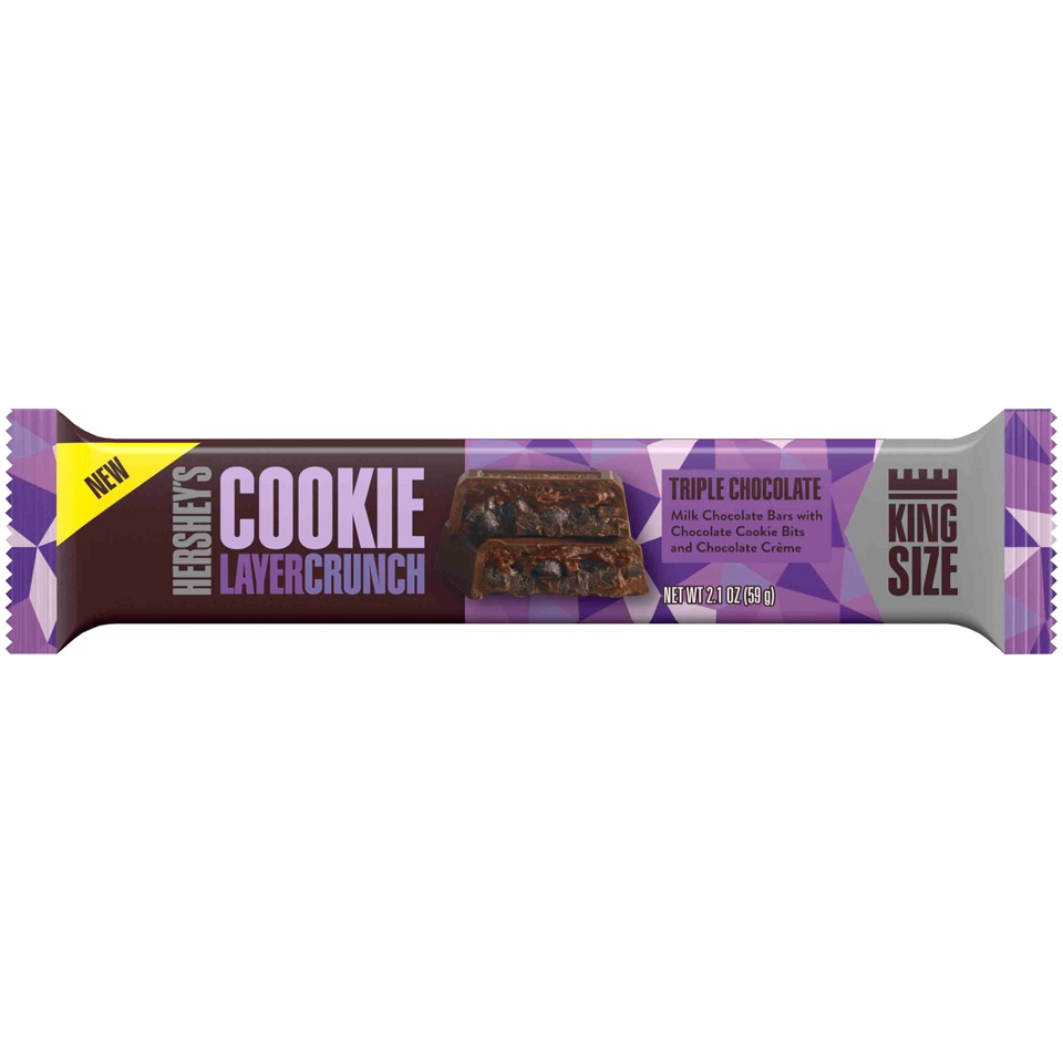 slide 1 of 1, Hershey's Triple Chocolate Cookie Layer Crunch - King Size, 2.1 oz