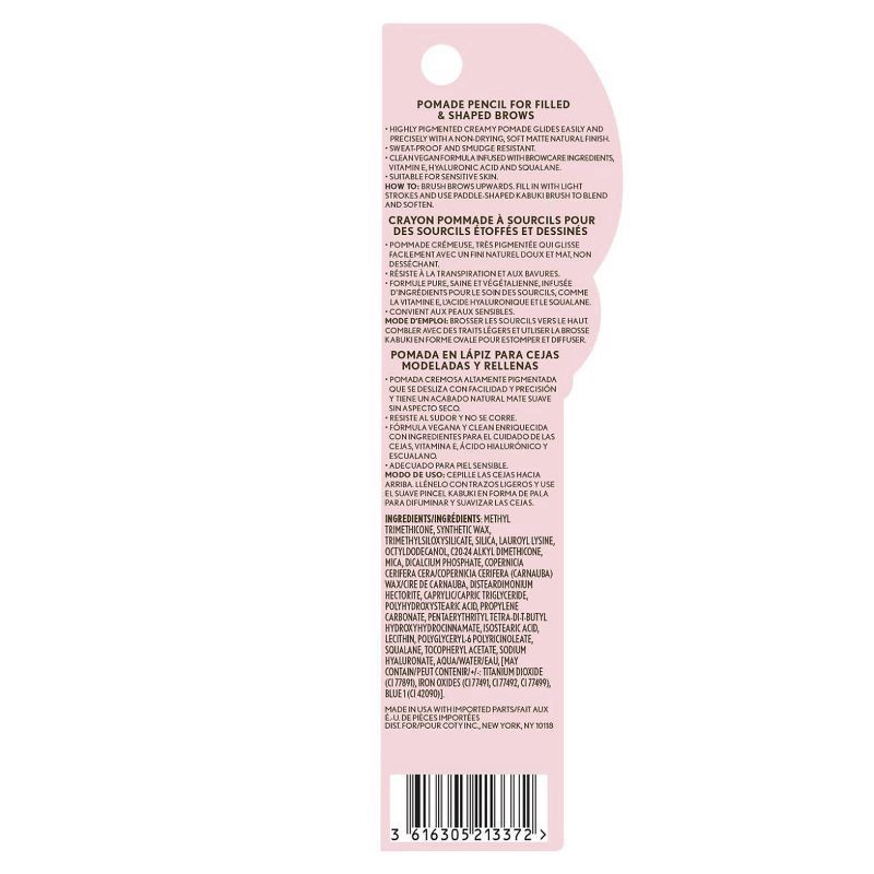 slide 11 of 12, COVERGIRL Clean Fresh Brow Filler Pomade Eyebrow Pencil - 600 Dark Brown - 0.007oz, 1 ct