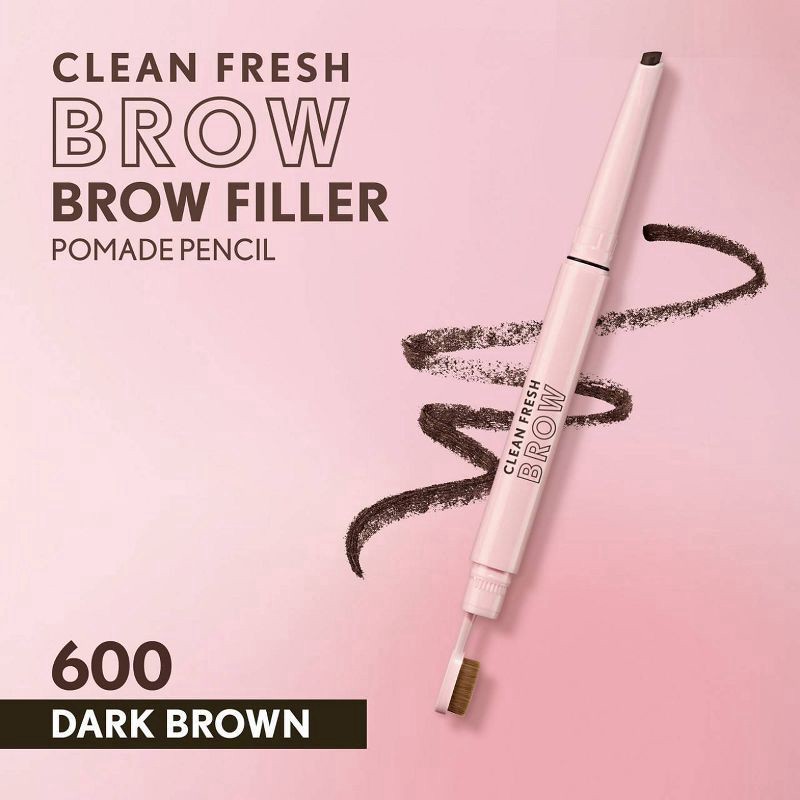slide 2 of 12, COVERGIRL Clean Fresh Brow Filler Pomade Eyebrow Pencil - 600 Dark Brown - 0.007oz, 1 ct