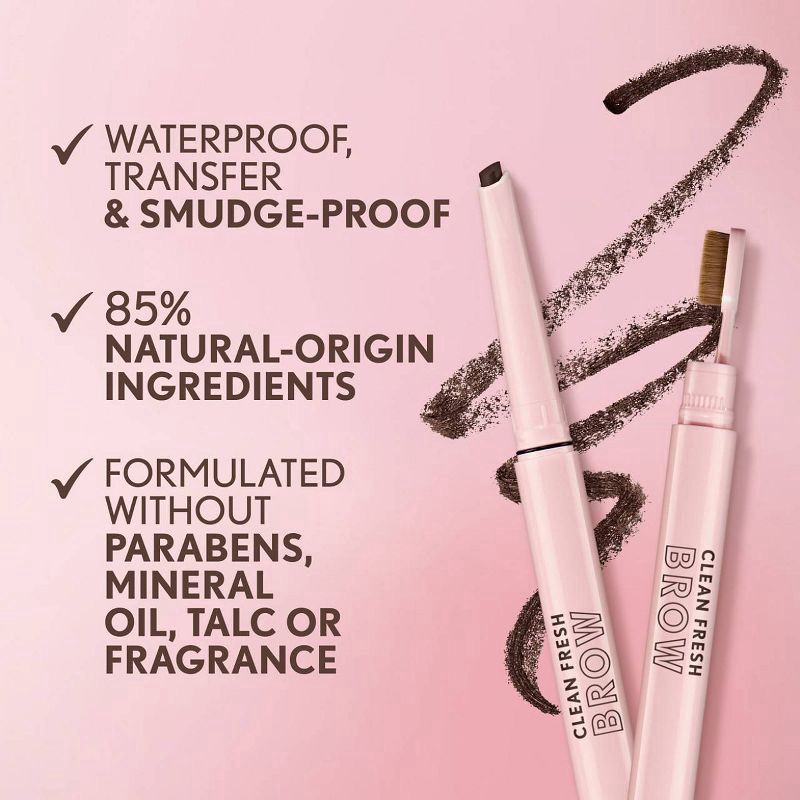 slide 9 of 12, COVERGIRL Clean Fresh Brow Filler Pomade Eyebrow Pencil - 600 Dark Brown - 0.007oz, 1 ct