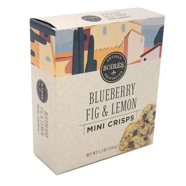 slide 1 of 1, Hy-Vee Soiree Blueberry Fig & Lemon Mini Crisps, 5.3 oz