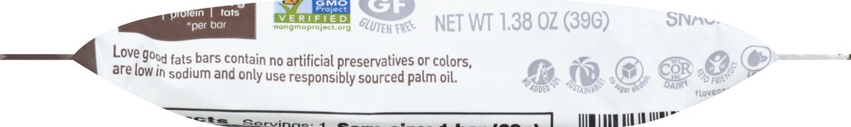 slide 5 of 7, Love Good Fats Snack Bar 1.38 oz, 1.38 oz