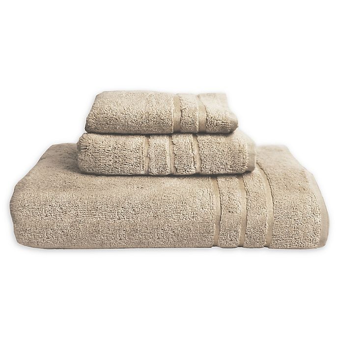 slide 1 of 1, Cariloha Turkish Cotton/Viscose Blend Bath Towel Set - Stone, 3 ct