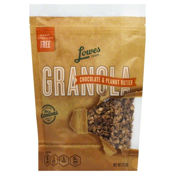 slide 1 of 1, Lowes Foods Granola Chocolate Peanut Butter, 12 oz