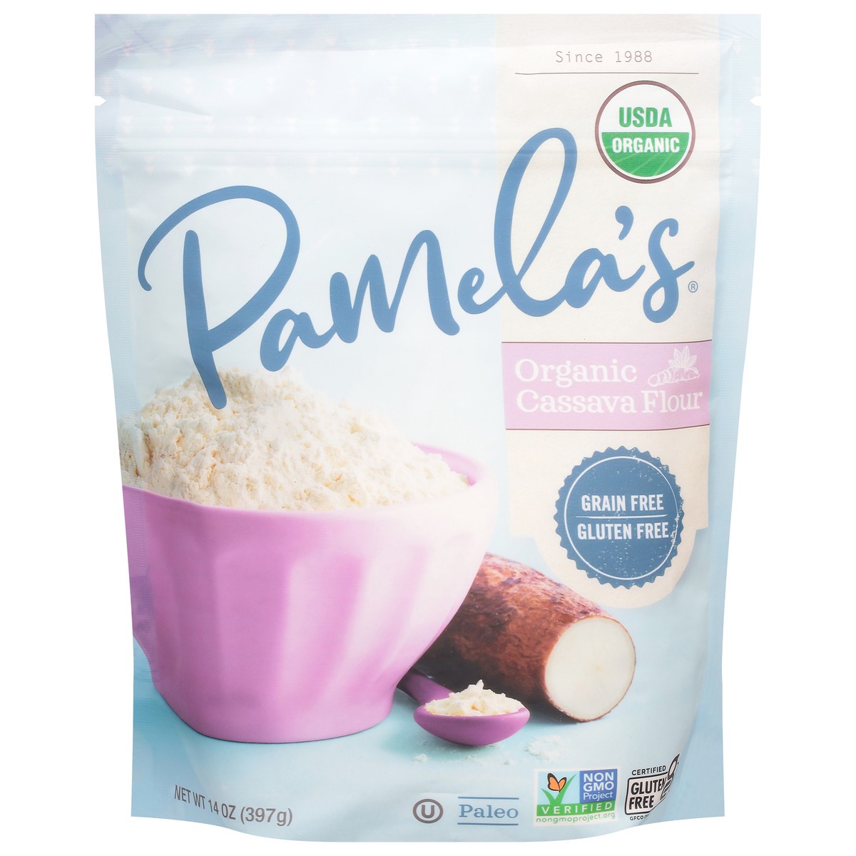 slide 1 of 9, Pamela's Organic Cassava Flour, 14 oz