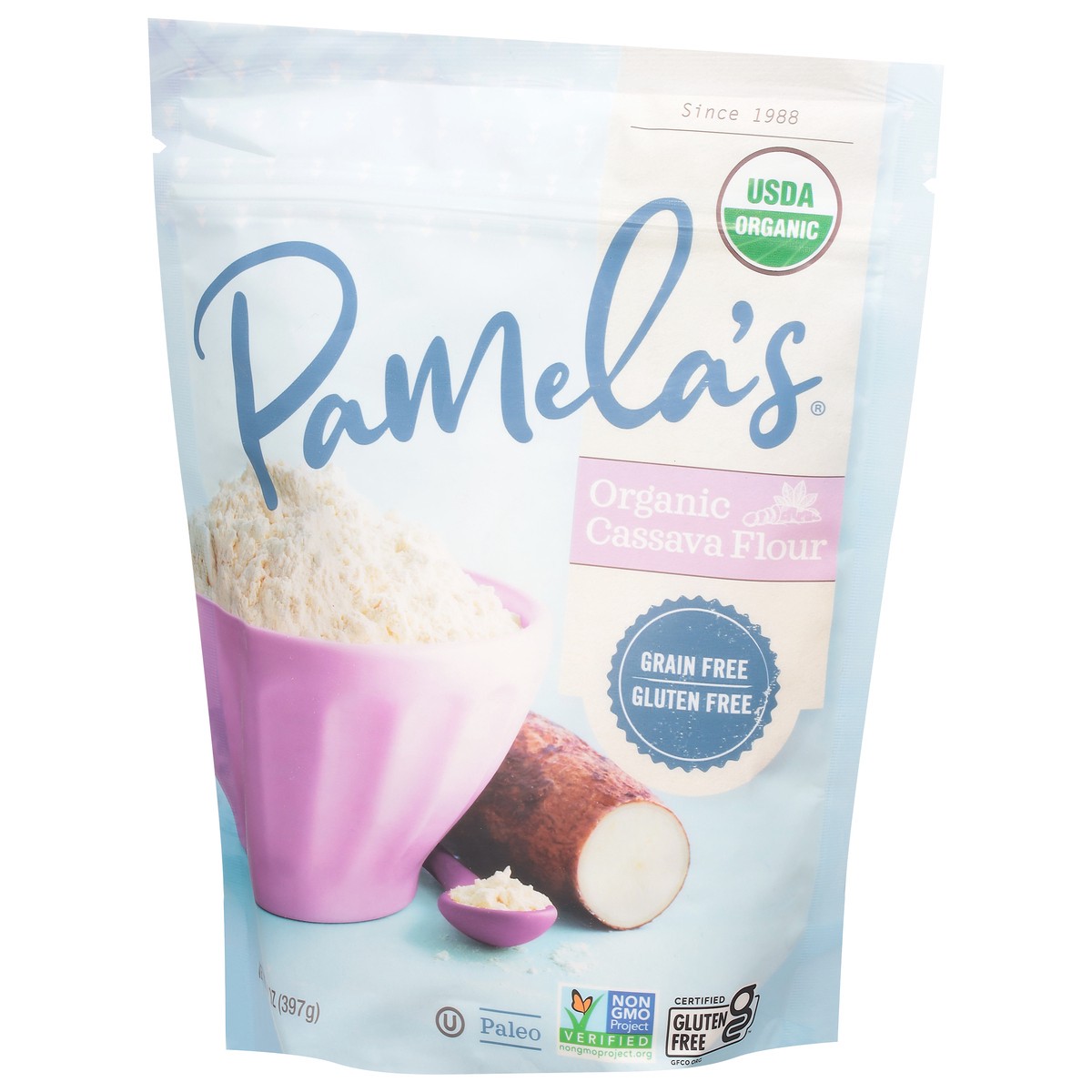 slide 3 of 9, Pamela's Organic Cassava Flour, 14 oz
