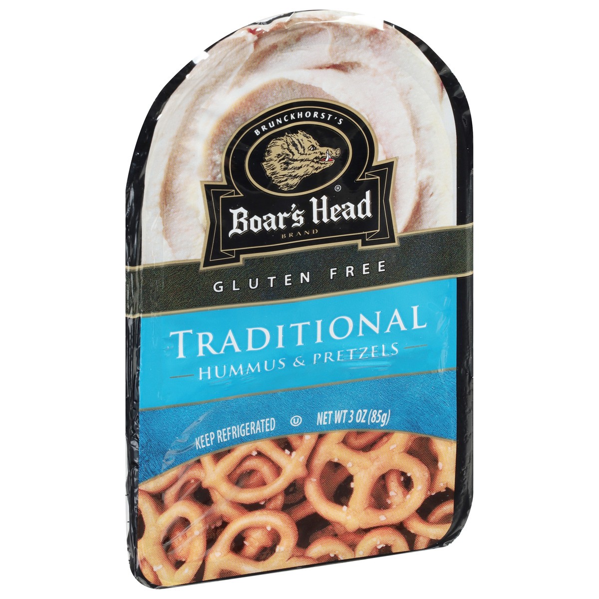 slide 2 of 11, Boar's Head Gluten Free Traditional Hummus & Pretzels, 3 oz