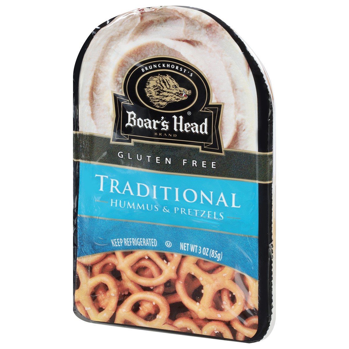 slide 3 of 11, Boar's Head Gluten Free Traditional Hummus & Pretzels, 3 oz