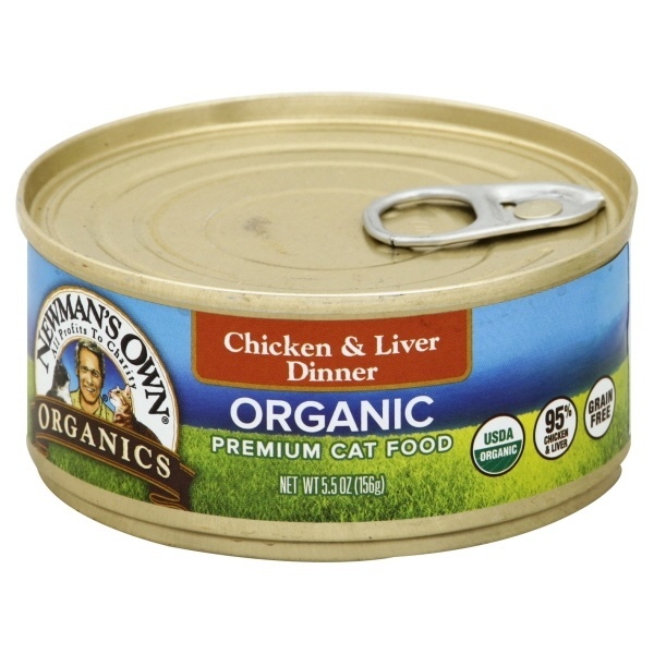 slide 1 of 1, Newman's Own Organic Chicken & Liver Wet Cat Food, 5.5 oz