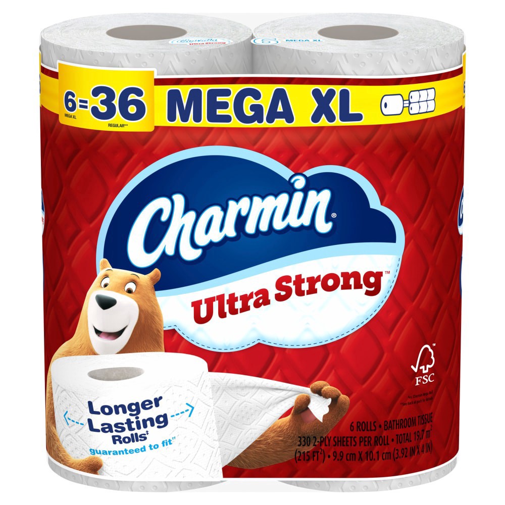 slide 4 of 5, Charmin Ultra Strong Bath Tissue 6 Extra Large Rolls, 6 ct