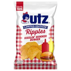 Utz Backyard Burger Ripple Chips, 14 ct